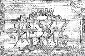 graffiti Printable Coloring Nplooj Ntawv